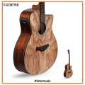 Kadence Acoustica Series A06 Ash Wood Semi Acoustic Guitar | Kadence 21 Fret Rosewood 6 Strings Acoustic Guitars | Comes With A Bag. 