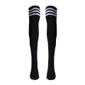 1 Pair Thigh High Socks Over Knee Girls Football Socks (Black). 
