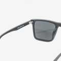 Black Stylish Flat Design UV Protected Polarized Sunglasses For Men. 
