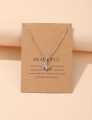 1 Piece Silver Friendship Clover Necklace Unicorn Good Luck Elephant Necklace with Message Card Gift Card. 
