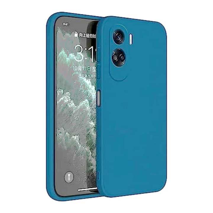 Silicone Case For Honor 90 Lite 5G | Microfiber Inside | 360 Degree Camera Protection Bump Back Phone Cover