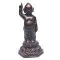 Brown Standing Baby Buddha Copper Statue 6Inch. 