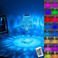 Color Changing Crystal Diamond Table Lamp With Sparking Light With Remote. 