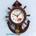 Best Supplier-Brown Designers Design Analog  Big Size Wall Clock Siits For Every Wall Decore With Pendulam Function. 