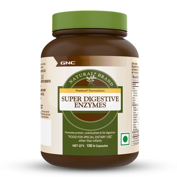 GNC Super Digestive Enzymes- 100 Capsules With Supports Healthy Digestion & Relieves Stomach Discomfort