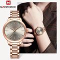 NaviForce NF5025 Women's Simplicity Casual Stainless Steel Quartz Watch. 