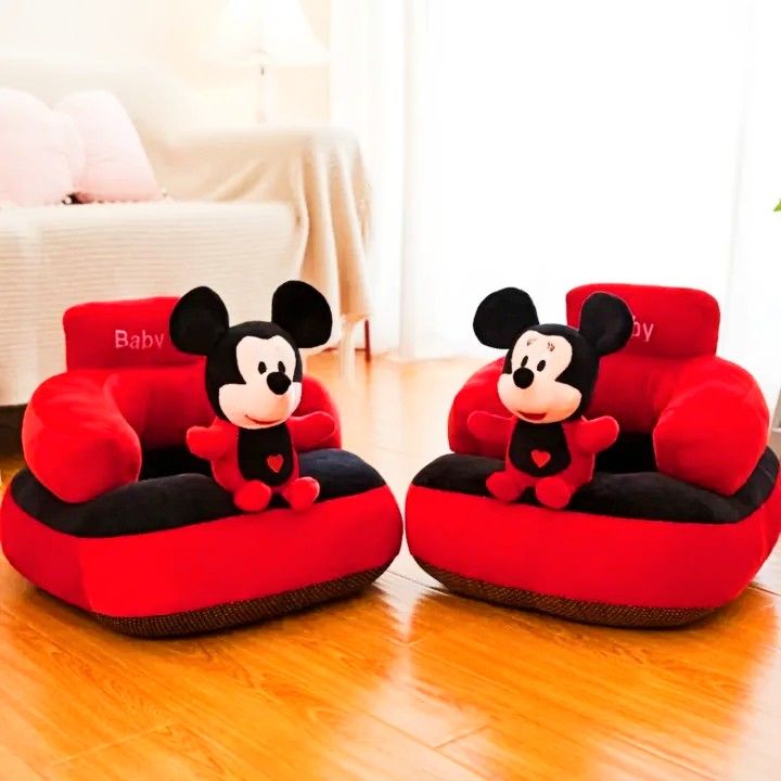 Mickey Mouse Shaped Soft Plus Cushion Sofa For Kids - Sofa For Kids |