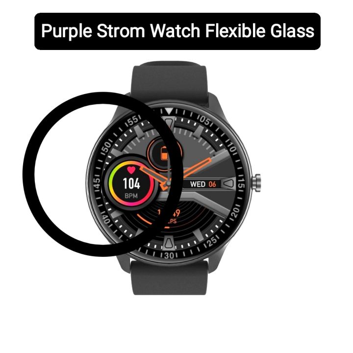 Purple Strom Watch Full Glue Curved Clear Flexible Tempered Glass