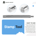 50 Pieces Letters and Numbers Stamp Set 6Mm Alphabet Leather Punch Stamps Metal Floral Pattern Stamp Tools with Handle. 