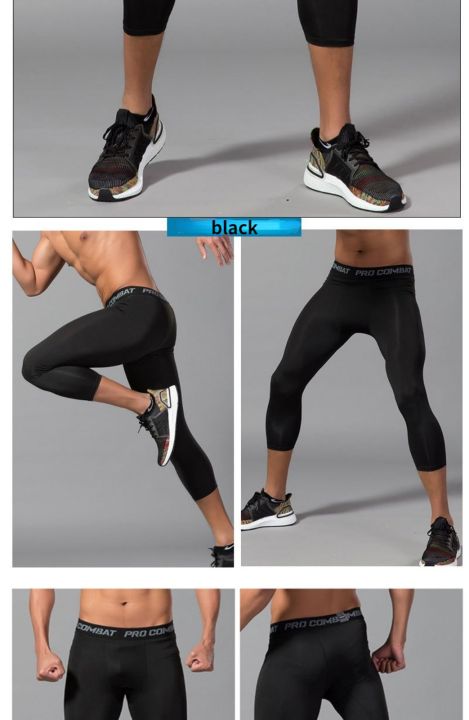 Men's%20Running%20Tight%20Gym%20Compression%20Quarter%20Inner%20Leggings%20Sport%20Capri%20%20Inner%20Pants%20Training%20Tights%20for%20Men%20Workout%20Basketball%20Jogging%20Leggings%20By%20Rc%20-%20Image%204