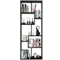 8 Shelves Modern Simple Book Shelf with Storage Display Rack Open Bookcase Showcase Stand (Black-172 x 24 x 80 cm). 