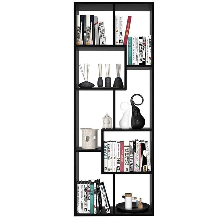 8%20Shelves%20Modern%20Simple%20Book%20Shelf%20with%20Storage%20Display%20Rack%20Open%20Bookcase%20Showcase%20Stand%20(Black-172%20x%2024%20x%2080%20cm)%20-%20Image%202