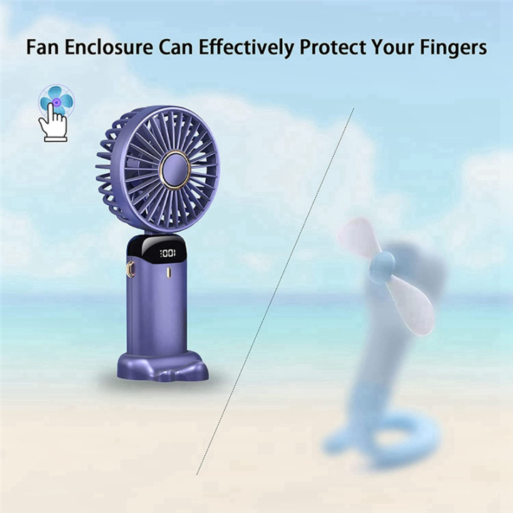 Handheld%20Fan%20Portable%20Fan%20Personal%20Fan%205000MAh%20Rechargeable,5%20Speeds%20with%20LED%20Display,90%C2%B0%20Adjustable%20-%20Image%203