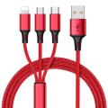 3 in 1 USB Charging Cable Universal Multi Function 3 in 1 usb cable fast charging. 