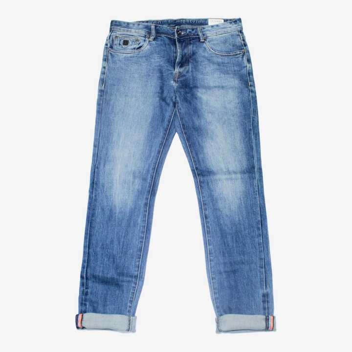Light Blue Necked Jeans Pant For Men