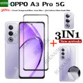 BLKNAIM 3in1 OPPO A3Pro 5G Full Cover matte ceramic film Screen Protector For OPPO A3Pro 5G ceramic Glass Tempered Glass lens film Carbon fiber back film. 