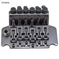 Sutuiying 6 String Double Roll Tailpiece Saddle Tremolo Bridge System Fashion for Electric Guitar Replacement Zinc Alloy Guitar Tailpiece. 