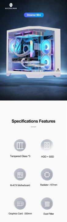 Gaming%20PC%20Dreamer%20Mini%20White%20PC%20Case%20M-ATX%20Acrylic%20Transparent%20for%20Home/%20Office%20and%20Gammer%20-%20PST%20-%20Image%207