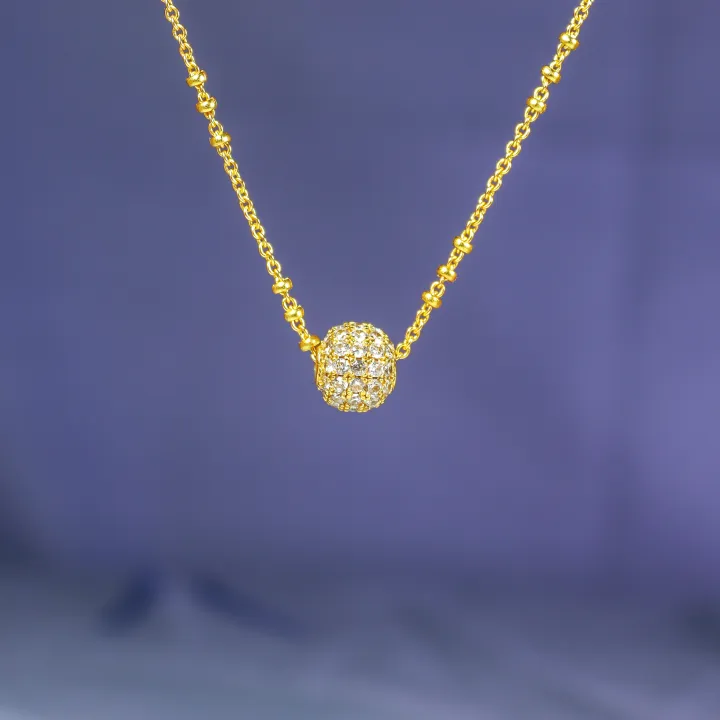 Gold%20Plated%20Panchadhatu%20Chain%20With%20White%20Stone%20Ball%20Locket%20For%20Women%20-%20Image%202