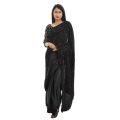 Black Sequence Saree With Sequence Blouse For Women. 