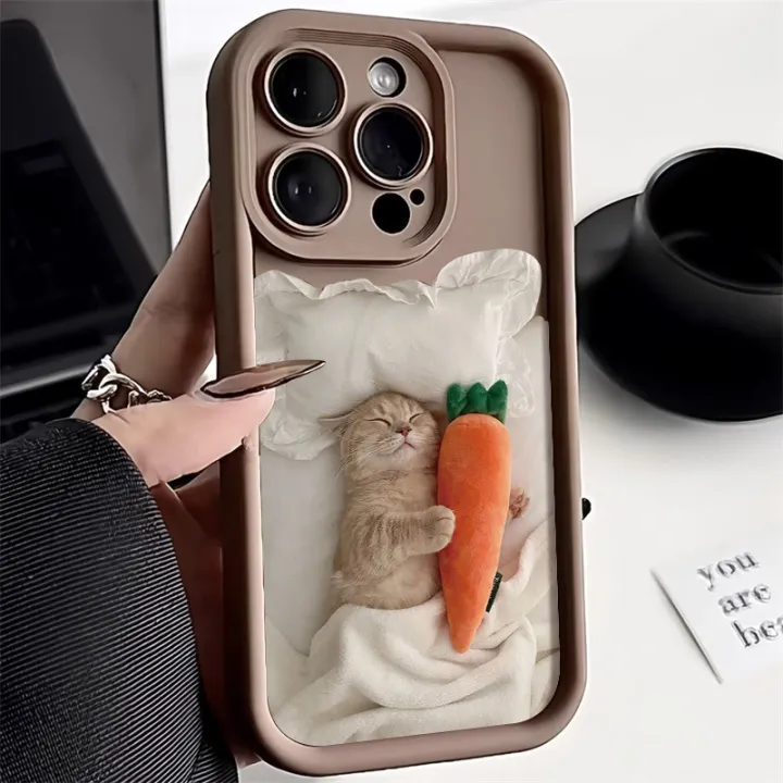 Candy%20Color%20Cute%20Cat%20Phone%20Case%20For%20iPhone%2011%20Case%20iPhone%2013%2015%20Pro%2012%2014%20Pro%20Max%20XR%20XS%20X%207%208%20Plus%20SE%20Matte%20Shockproof%20Cover%20Bag%20-%20Image%202