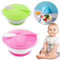 Mumlove Baby Suction Bowl & Temperature-Sensing Spoon Set – BPA-Free, Anti-Fall Toddler Training Bowl | Non-Toxic, Eco-Friendly Feeding Dinnerware. 