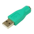 Cool Green USB Male to PS2 Female Convertor Adapter for Keyboard Mouse. 