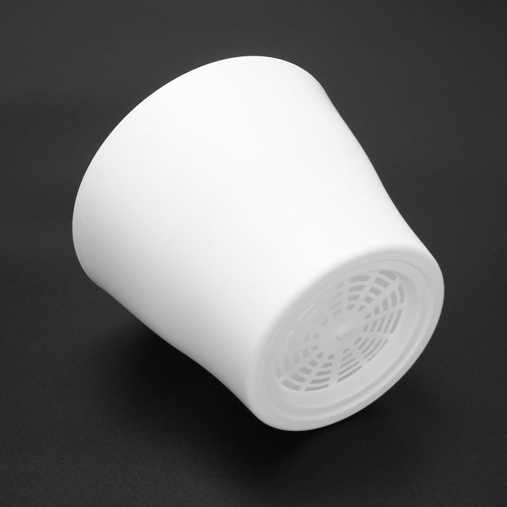 fasdaga%205X%20Plastic%20Plant%20Flower%20Pot%20Planter%20with%20Saucer%20Tray%20Round%20Gloss%20Home%20Garden%20Decor,%20White%20Upper%20-%2017cm/6.69inch%20-%20Image%208