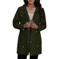 Women Waterproof with Hood Trech Coat for Women Light-Weight Raincoats Packable Windbreaker Green M. 