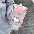 Wenefang 600/900ML Sanrio Hello Kitty Large Capacity Plastic Water Cup Cartoon Fifty percent discount Portable Beverage Bottle Outdoor Fitness Straw Cup Gift. 