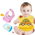 Baby Stuff Waterproof Food Grade Silicone Bib/ Baby Cute Cartoon Adjustable Bib. 