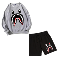 Bape Shark Summer Sweatshirt and Short Combo Unisex Set. 