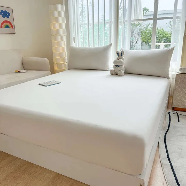 Thickened%20Fitted%20Single%20Piece%20Protector%20Dust%20Mattress%20Cover%201.5m%20Solid%20Color%20Non-slip%20Bed%20Sheet%20Pillowcase%20-%20Image%208