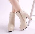 NEW Fall Shoes Women Pointed Toe High Heel Shoes Split Leather Shoes Thin Heel Ankle Boots For Women Elegent Zipper Modern Boots. 