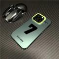 Phone Case For iPhone 11 14 15 Pro Max PLUS XS Max Casing Silver Black White Colorful Matte IMD Lucky Number Seven Luxury Fashion Protection Simple Shockproof Back Cover Silicone. 