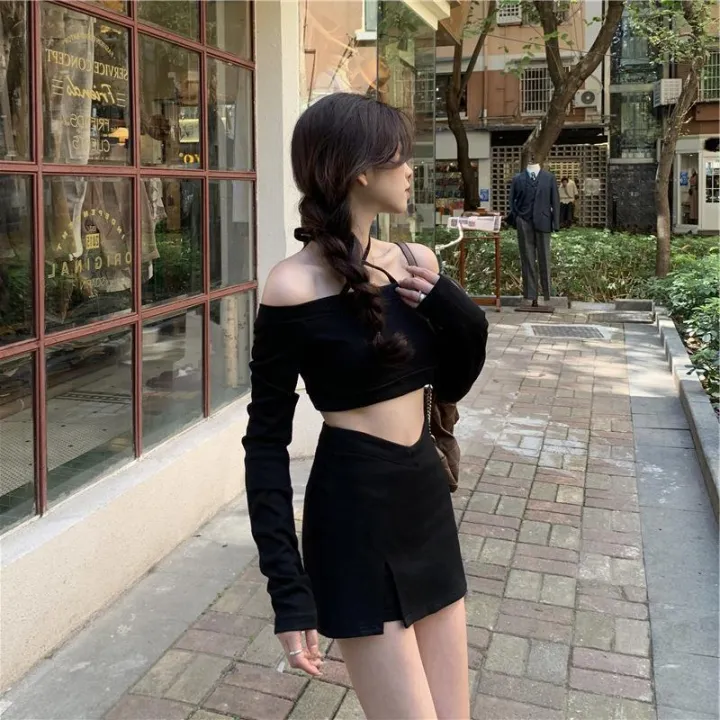 2024%20spring%20summer%20stretch%20wrap%20hip%20skirt%20sexy%20v-shaped%20waist%20slit%20culottes,%20high-waisted%20slimming%20skirt,%20hot%20girl%20miniskirt%20-%20Image%204