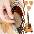 (GGBR) Wooden Portable Guitar Pick Display Box with Stand Storage Box, Guitarist Music Gift. 