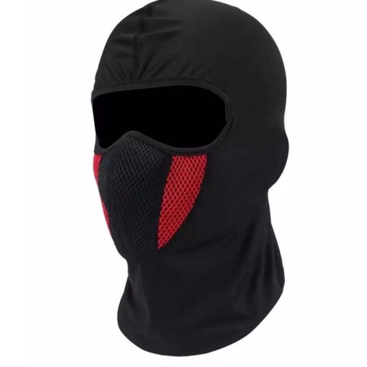 Black/Red Air Filter Full Ninja Mask