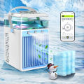 4 In 1 Mini Air Cooler Fan plus Humidifier - Air Conditioner With Water and Ice Compartment. 