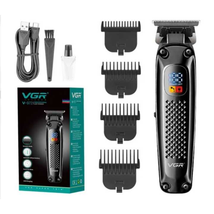 VGR V 972 Sculpting Hair Trimmer LCD Digital Display Electric Rechargeable Electric Clipper