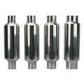 Car Universal Exhaust Pipe Muffler Stainless Steel Straight Decoration Exhaust Muffler Pipe Systems 51x101x51MM. 
