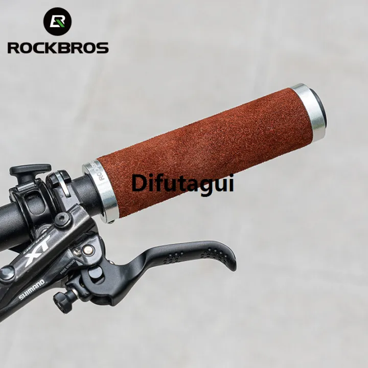 Difutagui%20ROCKBROS%20Bicycle%20Grips%20MTB%20Handlebar%20Grips%20Non-Slip%20Mountain%20Bargain%20price%20Bike%20Handle%20Leather%20Comfortable%20Soft%20Double%20-%20Image%205