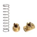 T8 Anti Backlash Nut Spring Loaded T8 Elimination Space for Lead Screw Threaded Rod 8MM 3D Printer Parts DIY Motor. 