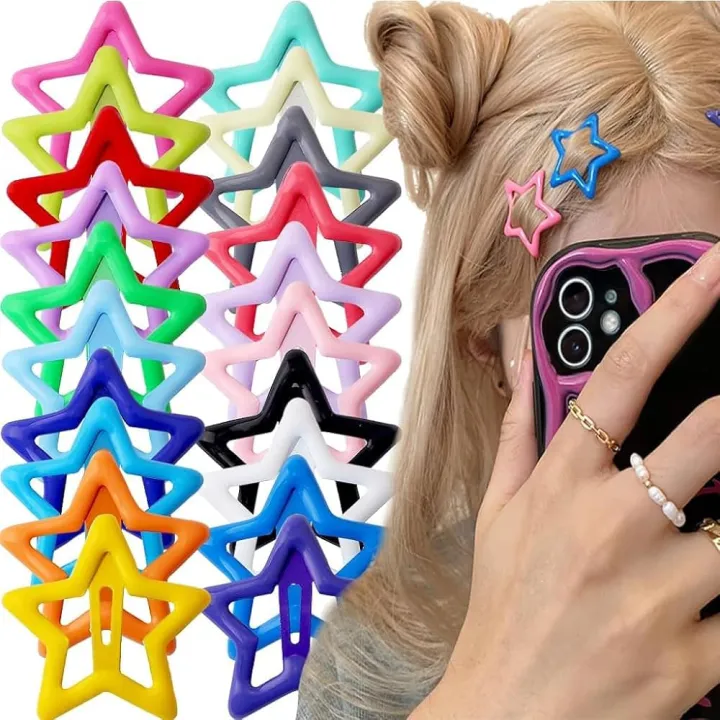 20Pcs%20Hair%20Clips%20For%20Girls%20Kids%20Color%20Stars%20Barrettes%20Cute%20Hair%20Clips%20Teen%20Girls,%20Fashion%20Bangs%20Clip%20Hair%20Accessories,%20Multicolor%20-%20Image%203