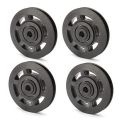 NAMUNY 8Pcs 95mm Black Bearing Pulley Wheel Cable & 6 Pack 1 Inch (25 mm) Barbell Clip Clamps-Dumbbell Spring Collars. 