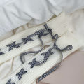 Woman Leg Warmers Autumn And Winter Ribbon Lolita Black Knee Warmers Long Socks DIANGUI. 