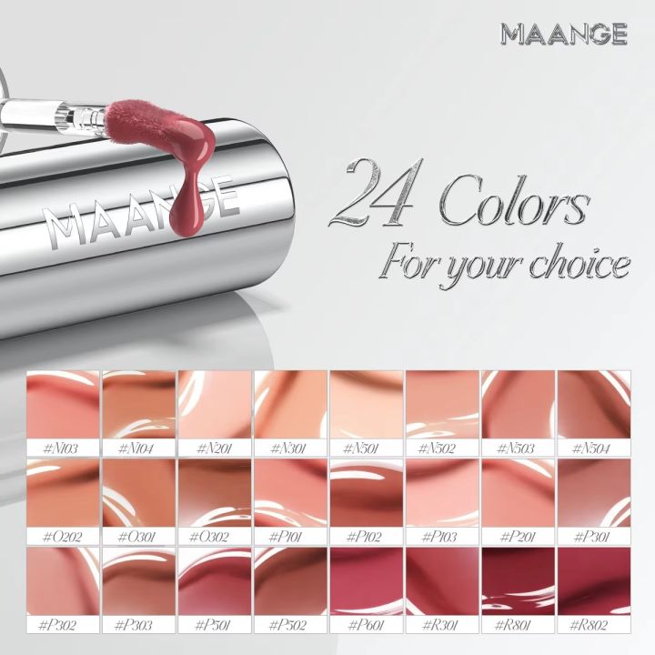 MAANGE Satin Glow Lip Tint Natural Transferproof Hydrating Lip Glossy Finish Lasts 16 Hours MG-L02