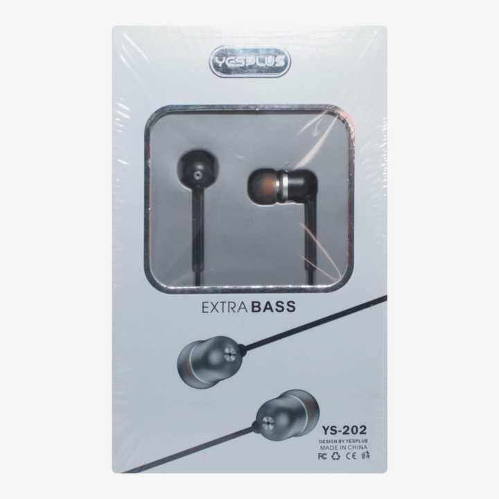 Black Yesplus Stereo Earphone YS-202