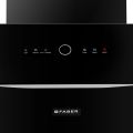FABER BOLT FL SW SC BK 90cm 1500m3/hr Ductless Auto Clean Wall Mounted Chimney with Touch Control Panel (Black). 