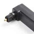 (GGBR)-1Pcs Toslink 90 Degree Optical Audio Cable Adapter Male to Female Right Angle 360 Rotates PC TV DVD Stereo Optical Cable. 